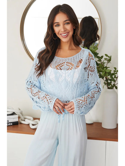 Scoop Neck Open Crotchet Top