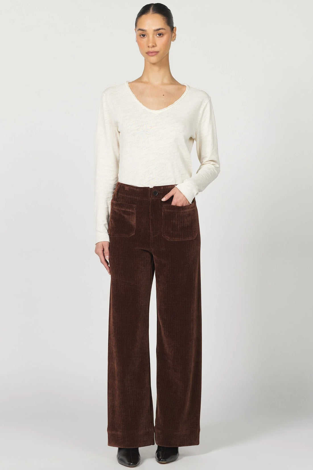 Cappuccino Corduroy Pant | Audrey