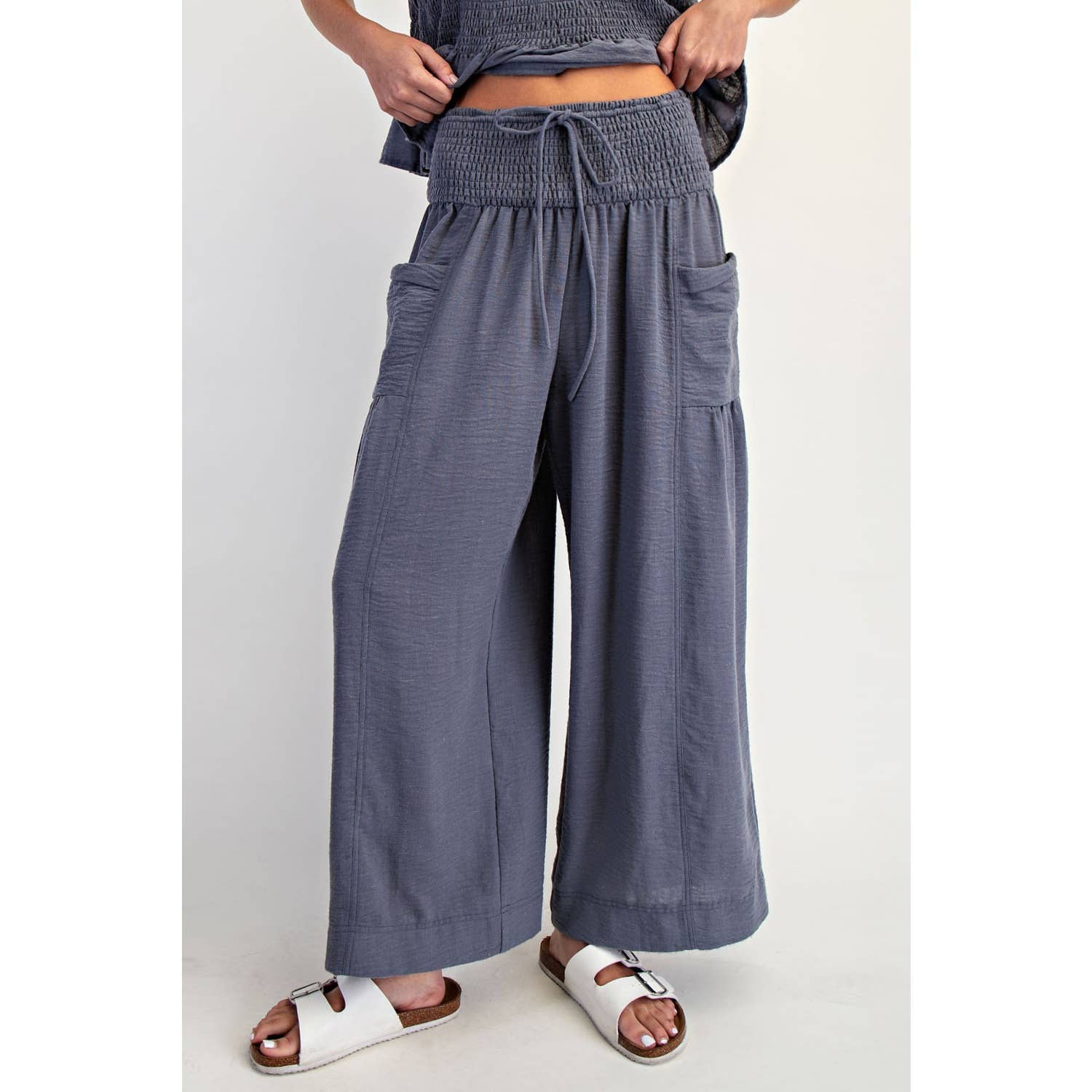 Baggy Wide Leg Cropped Pants