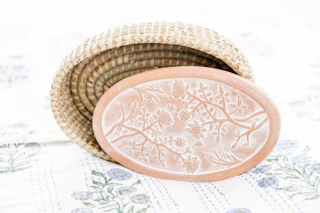 Oval Garden Bread Warmer Basket