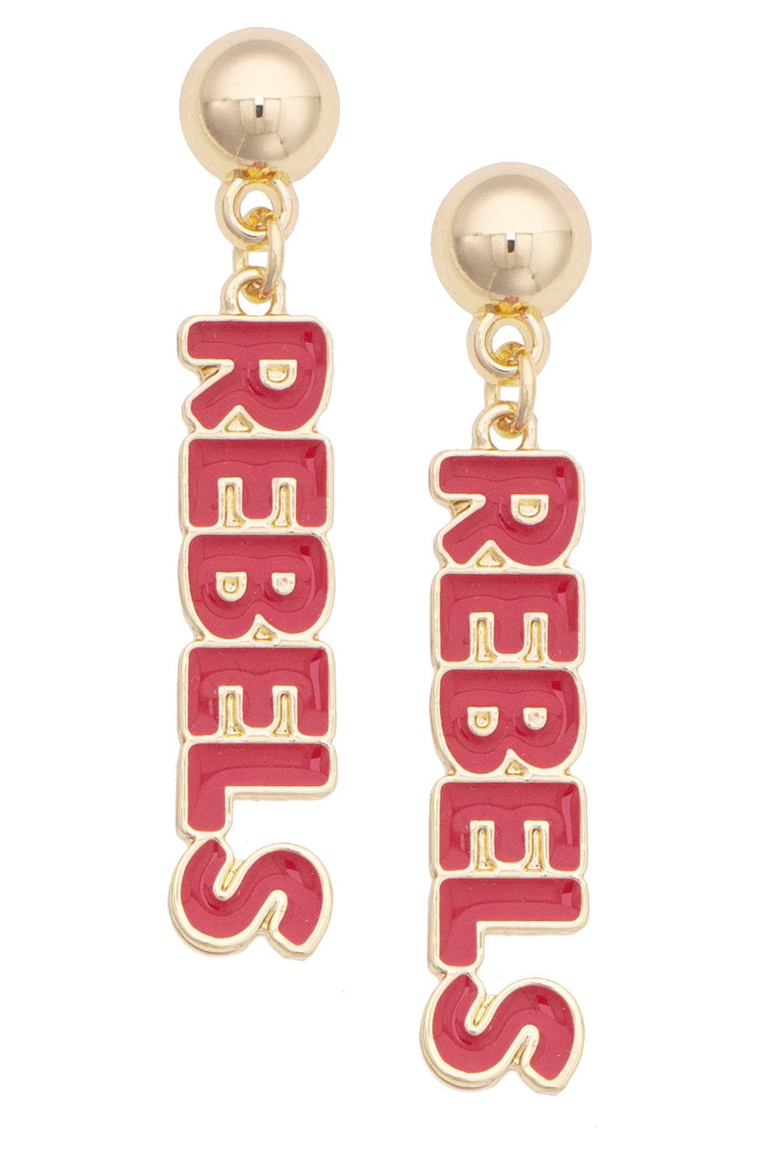 Ole Miss Rebels Puffy Nameplate Earrings
