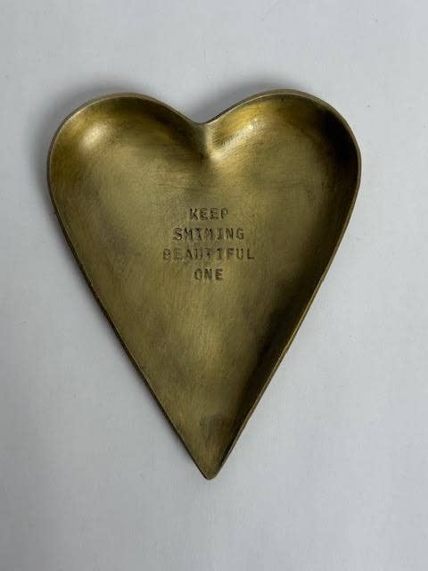 Brass Heart Trinket Tray