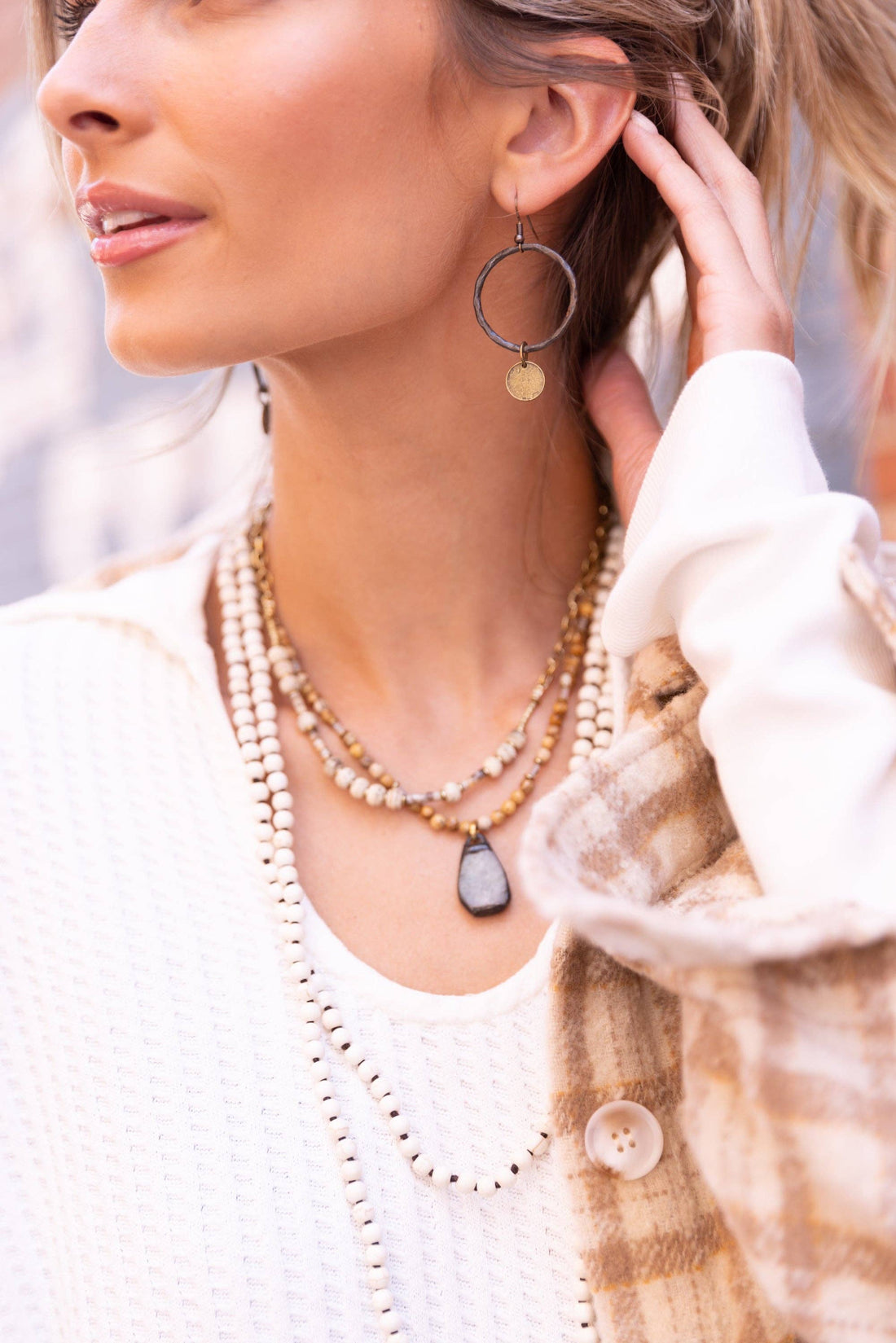 Circle Up Rustic Earrings