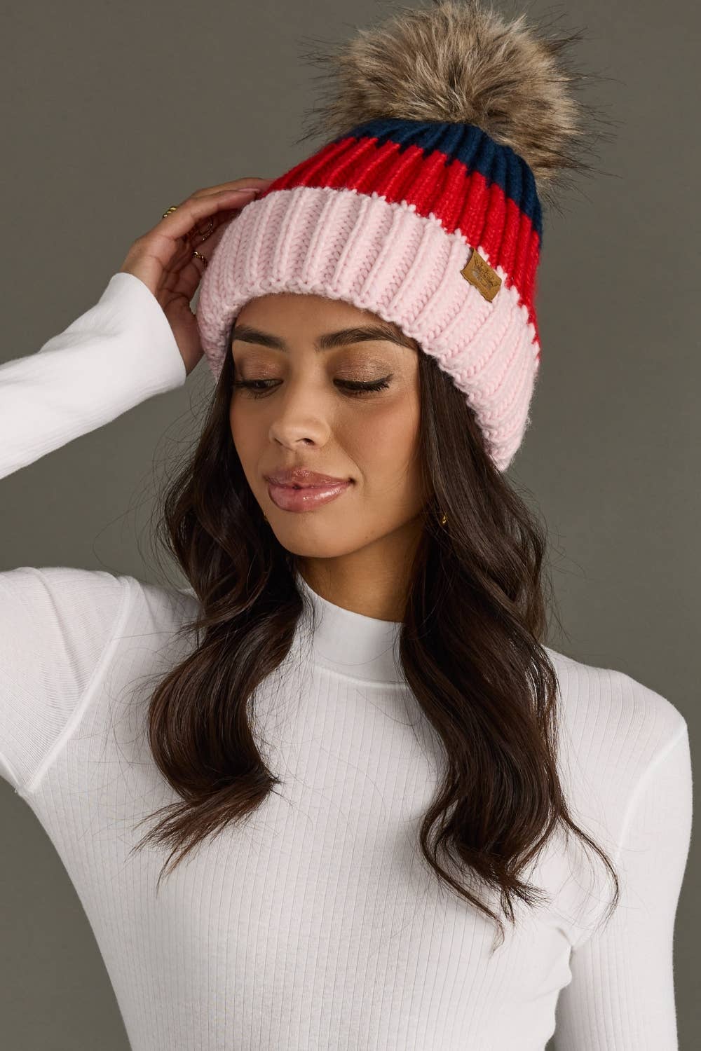 Spirit Stripe Pom Beanie