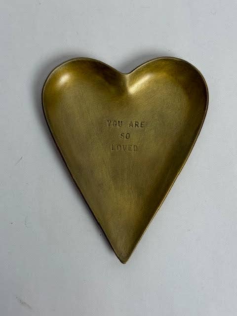 Brass Heart Trinket Tray