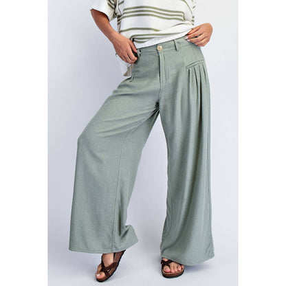 Wide Leg Pleated Pants