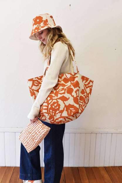 Earthy Anthro Orange + Blush Anita Bucket Hat