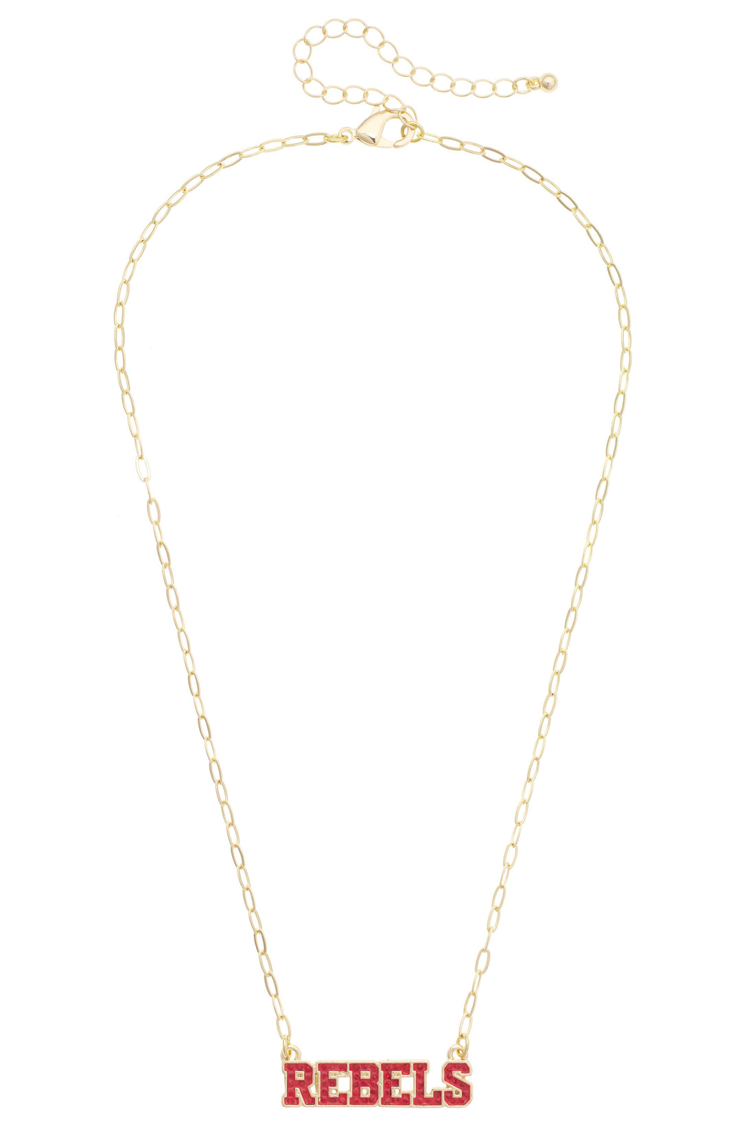 Ole Miss Rebels Pave Outline Necklace
