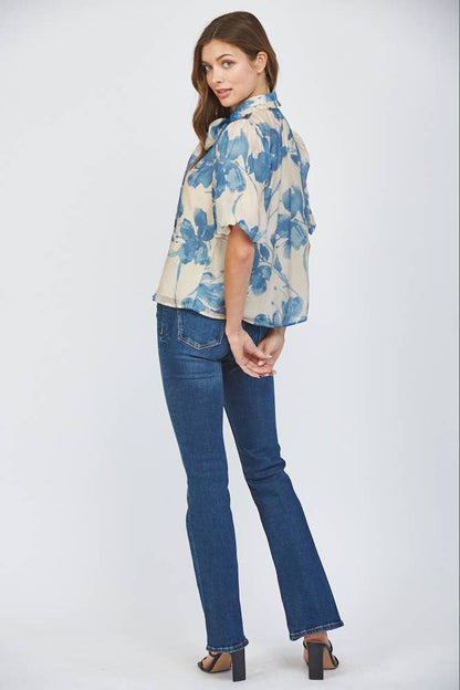 Romantic Lantern Sleeve Blouse