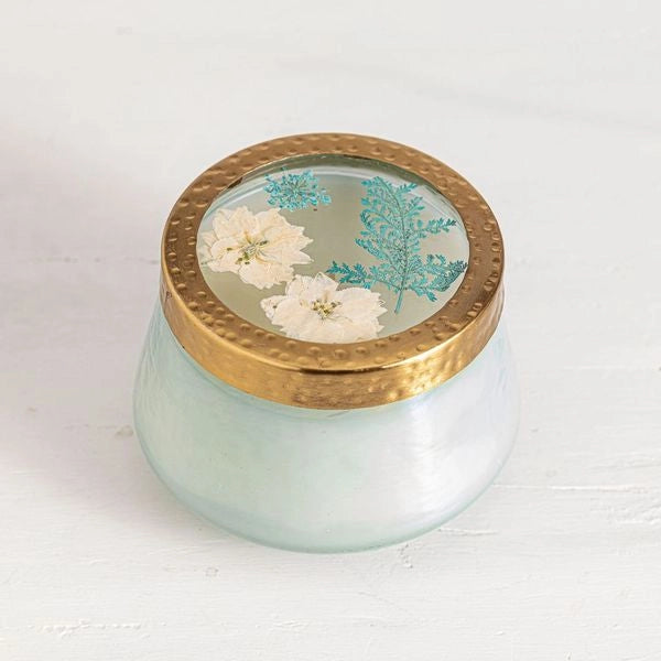Pacific Coast Medium Watercolor Pressed Floral Candle