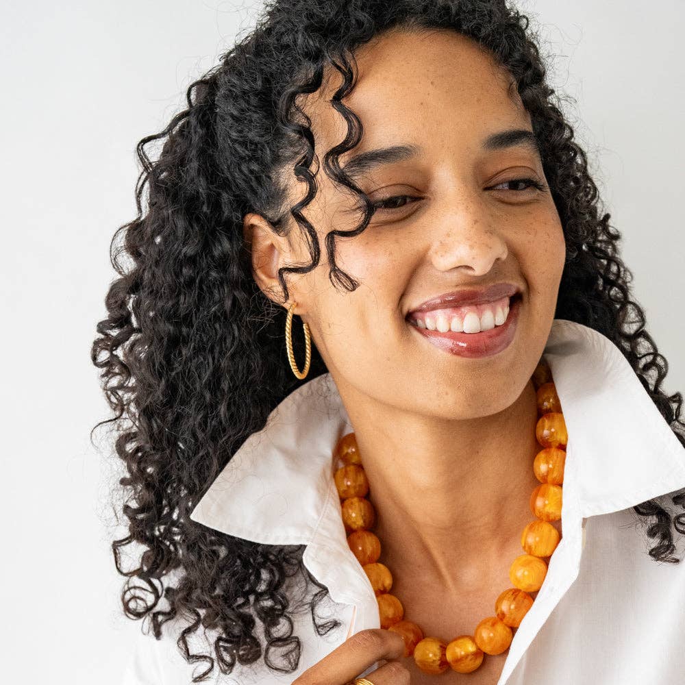 Iris Large Resin Bead Necklace