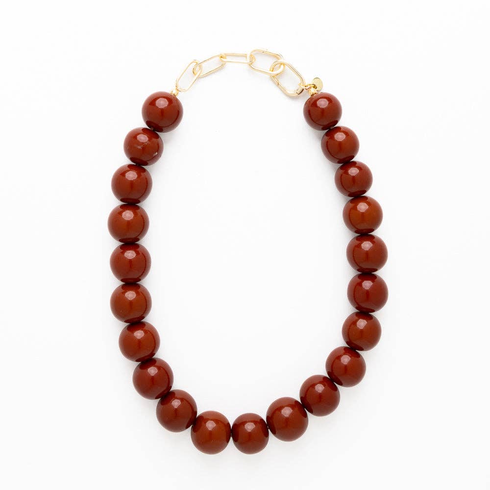 Iris Large Resin Bead Necklace