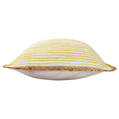 Jute Bordered Throw Pillow
