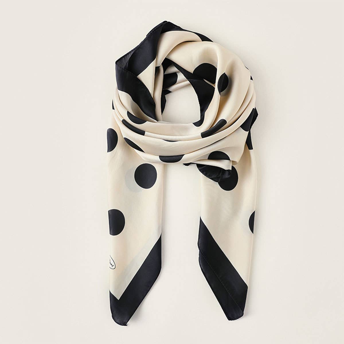 Polka Dot Silky Wrap Scarf