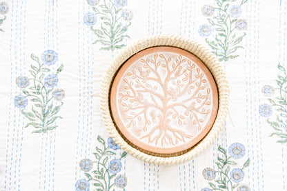 Round Birds in a Tree Bread Warmer Basket