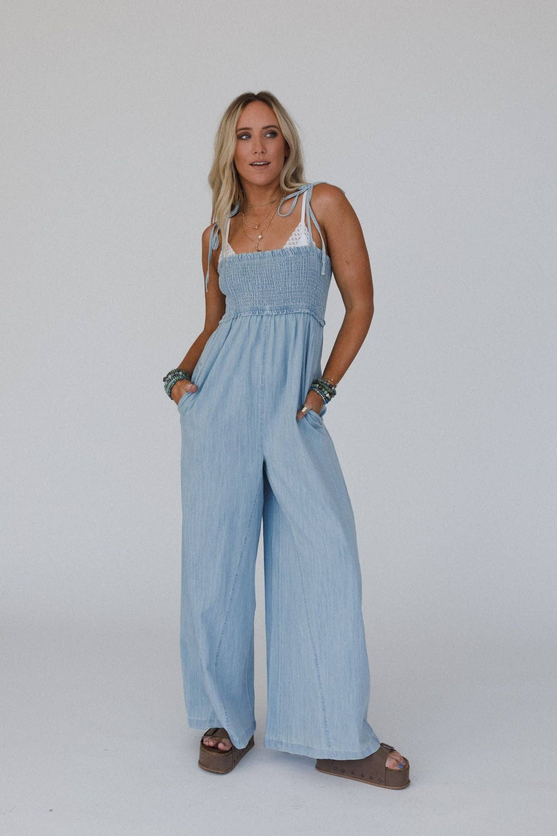 Smocked Jumpsuit