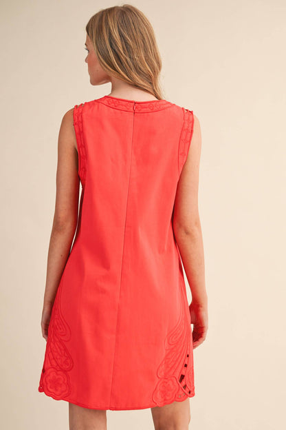 Radiant Embroidered Shift Dress