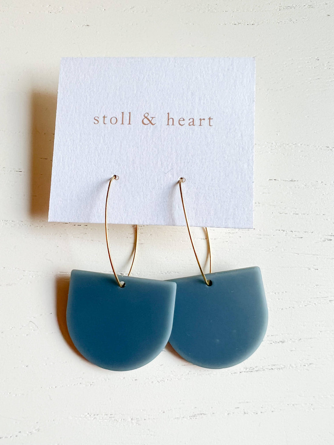 The Modern Steel Blue Earrings