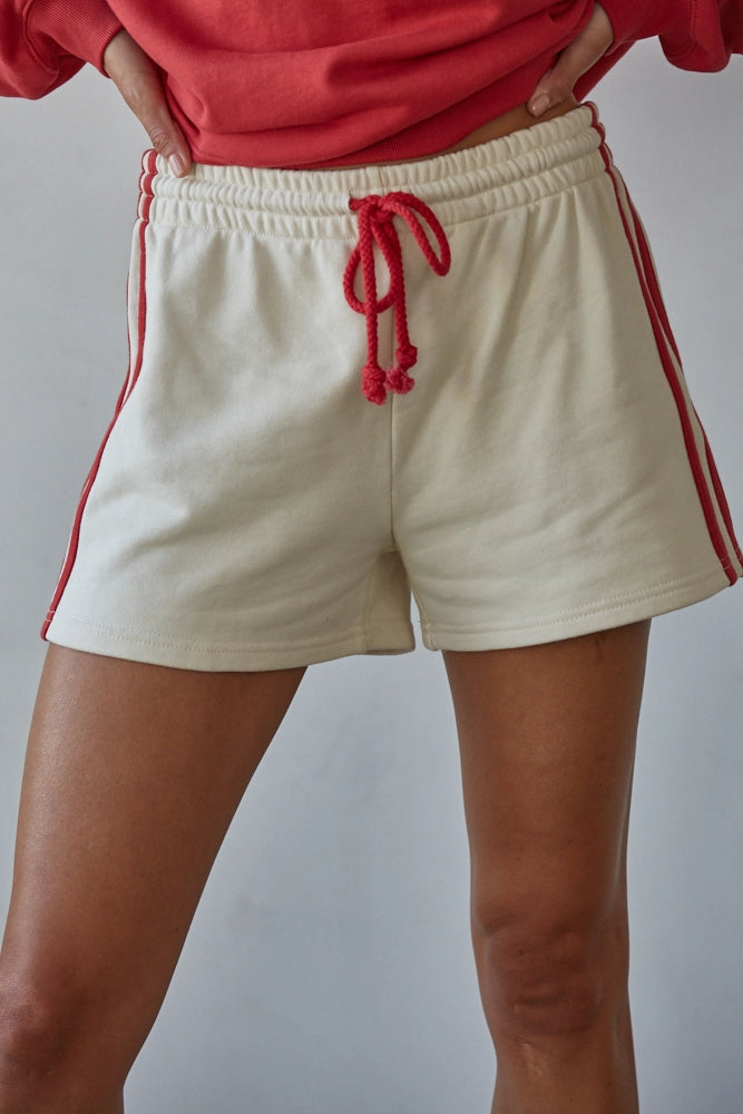 Knit Cotton French Terry Wide Leg Shorts