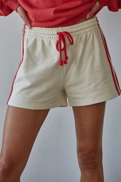Knit Cotton French Terry Wide Leg Shorts