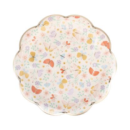 Butterfly Floral Paper Plate