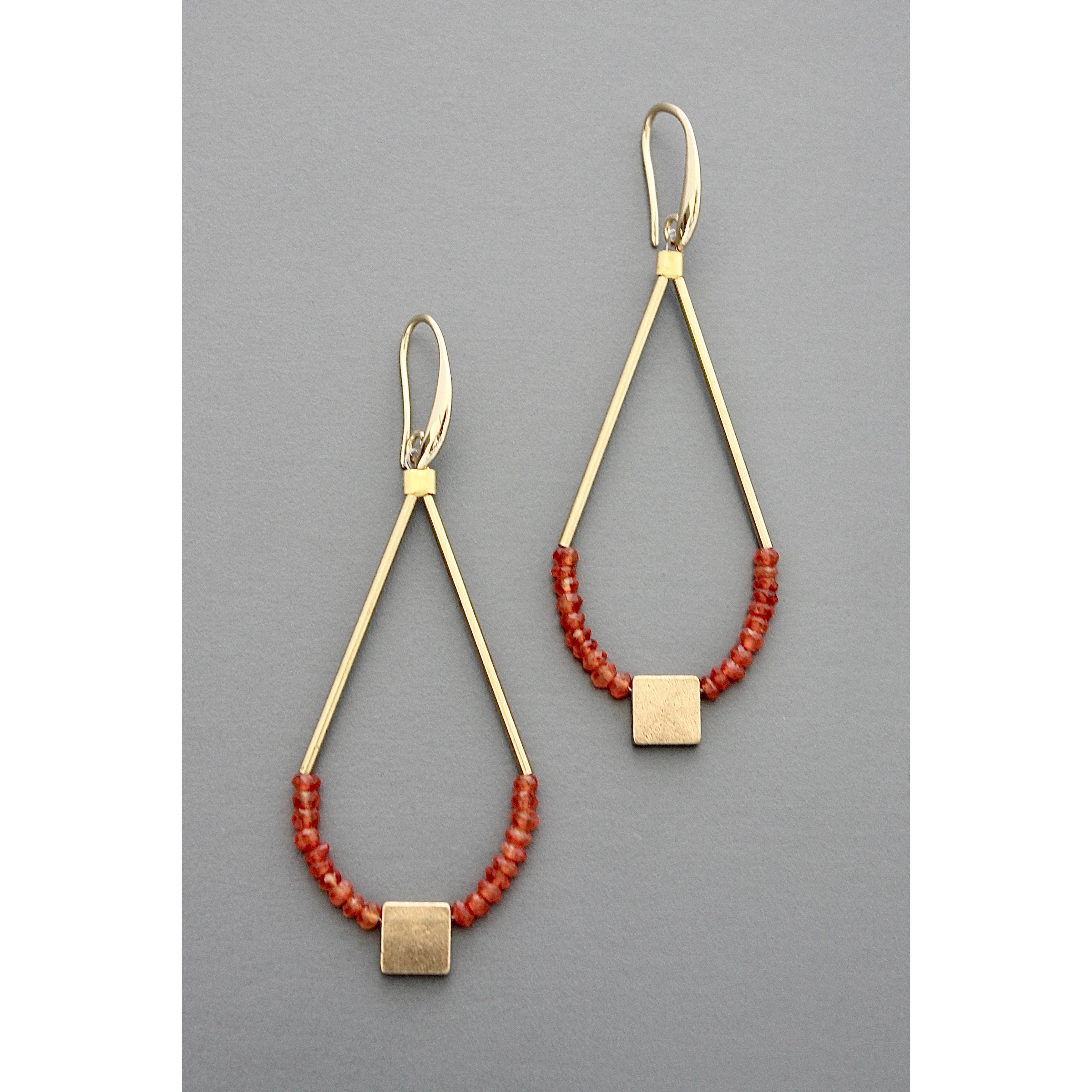 Faceted Carnelian Earrings