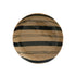 Hand-Painted Stoneware Serving Bowl w/ Stripes, Midnight Blue & Cream Color