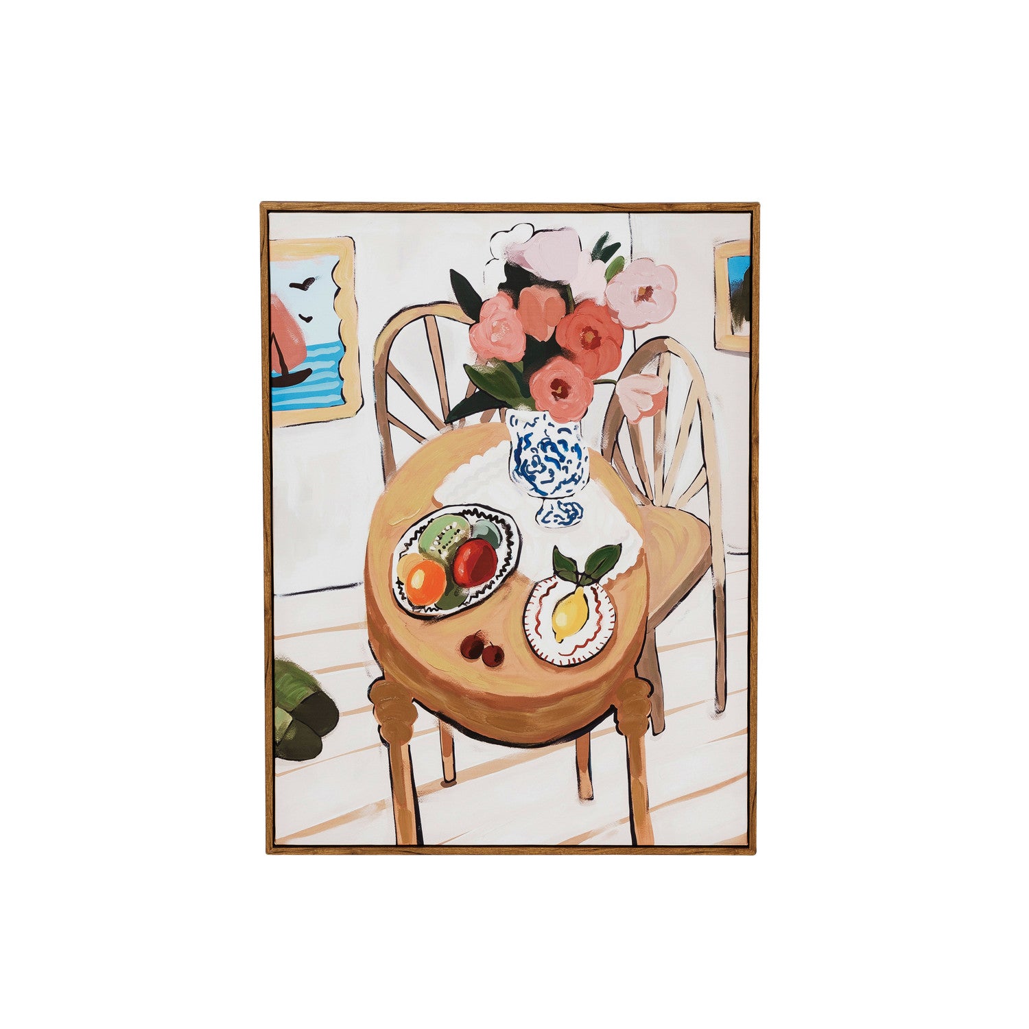 Framed Canvas Hand-Painted Wall Décor