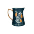 3 Quart Hand-Painted Stoneware Pitcher w/ Wax Relief Flowers & Lemons ©