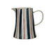 2 Quart Hand-Painted Stoneware Pitcher w/ Stripes