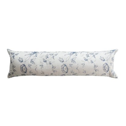 36&quot;L x 10&quot;H Cotton &amp; Linen Printed Lumbar Pillow (Each One Will Vary)