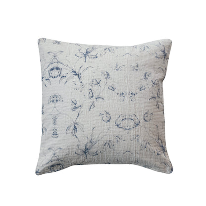 18&quot; Square Cotton &amp; Linen Printed Pillow (Each One Will Vary)