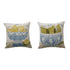 18" Square Cotton & Linen Printed Pillow, 2 Styles ©