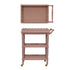 Wood 3-Tier Bar Cart on Casters with Removable Tray, Set of 2, KD