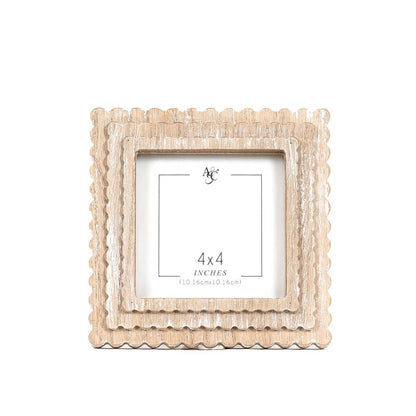 Scallop Wood Square Frame