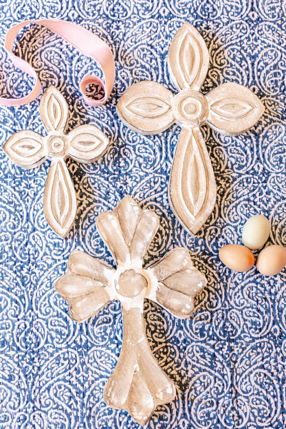 Whitewashed Petal Cross