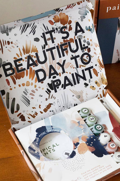 Red, White, &amp; Bloom Paint-By-Numbers Kit