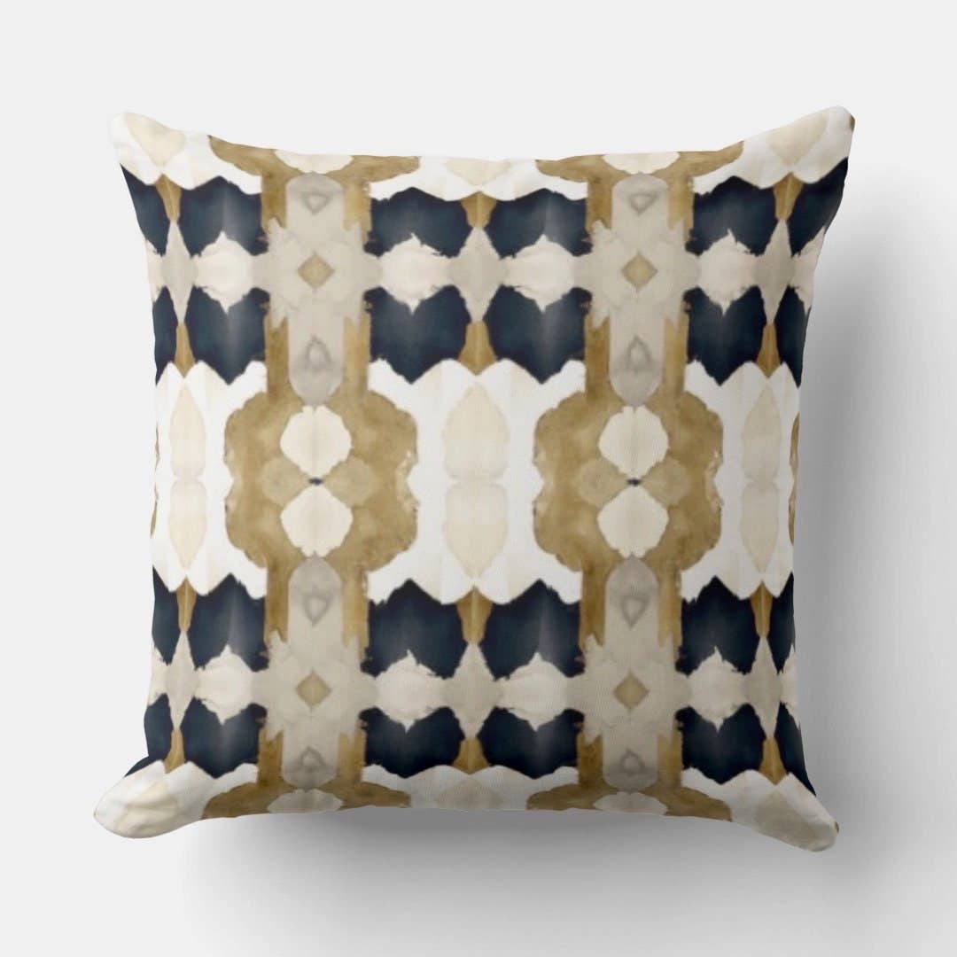 Mia Decorative Abstract Modern Art Throw Pillow