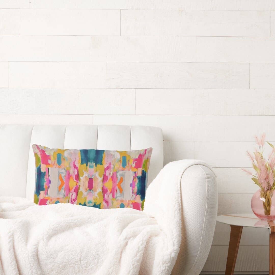 Eva Abstract Modern Art Throw Pillow