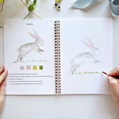 Animal Watercolor Workbook