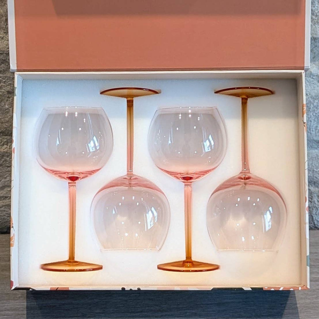 Amber Balloon Glass Set