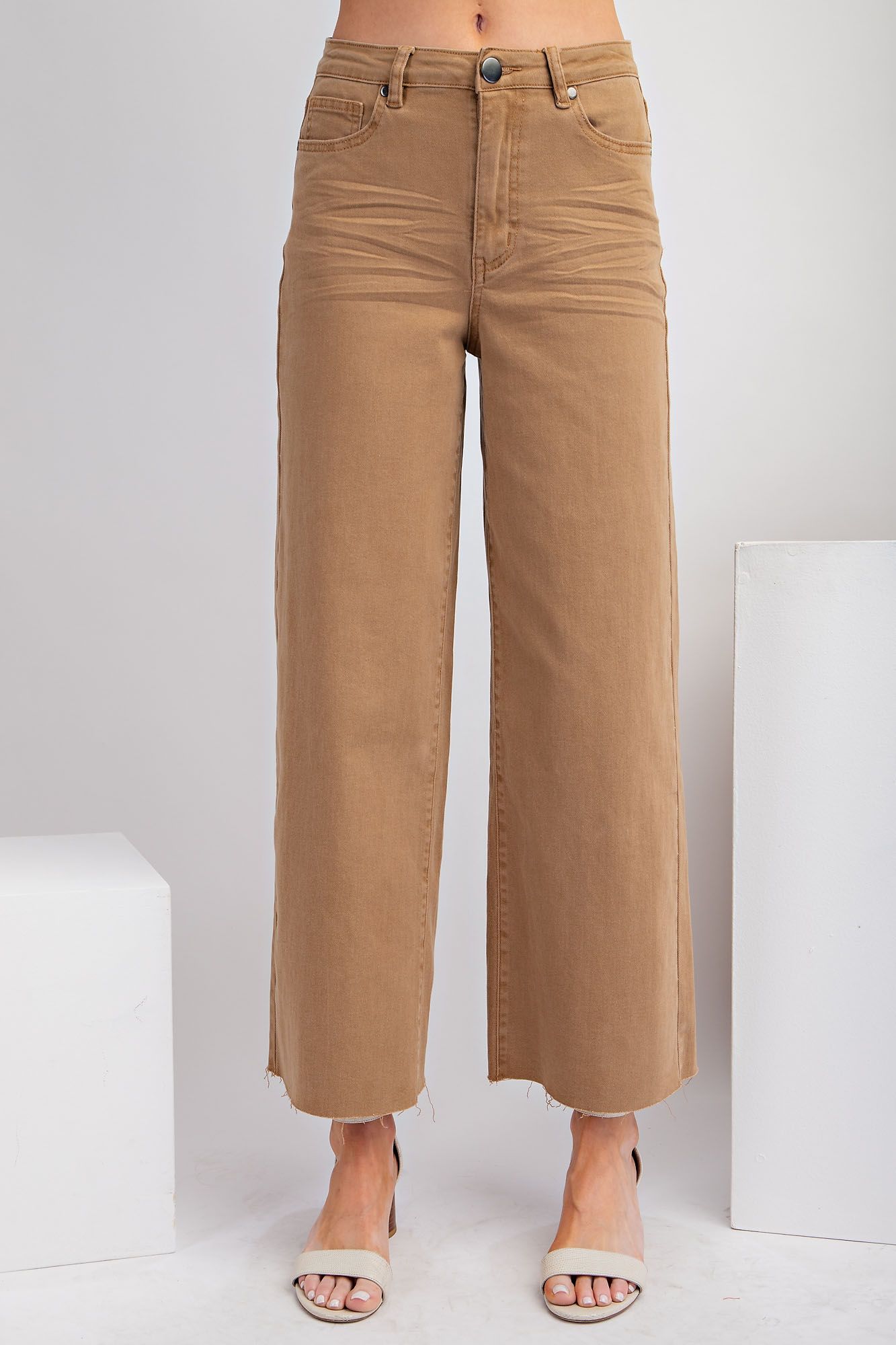 Soft Stretch High Waisted Twill Pants