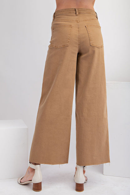 Soft Stretch High Waisted Twill Pants