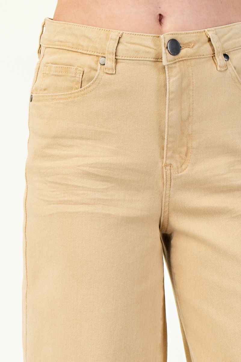 Soft Stretch High Waisted Twill Pants