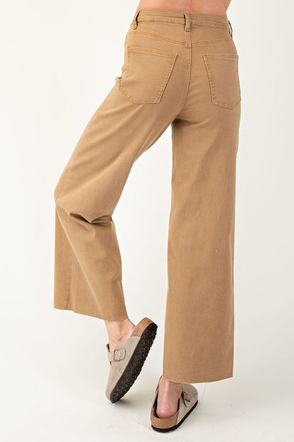 Soft Stretch High Waisted Twill Pants
