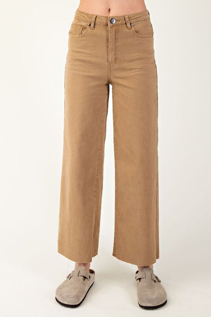 Soft Stretch High Waisted Twill Pants