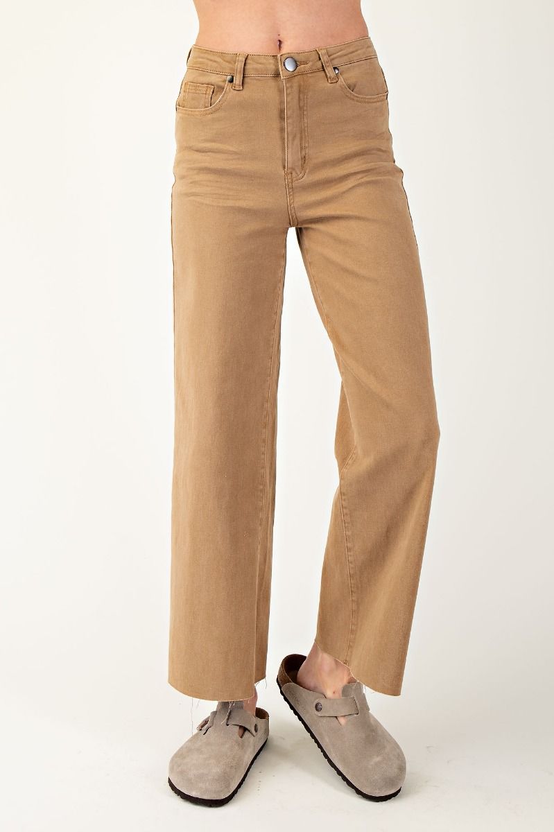 Soft Stretch High Waisted Twill Pants