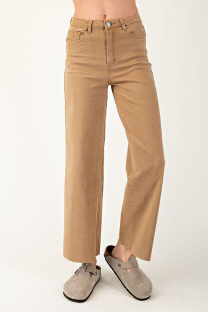 Soft Stretch High Waisted Twill Pants