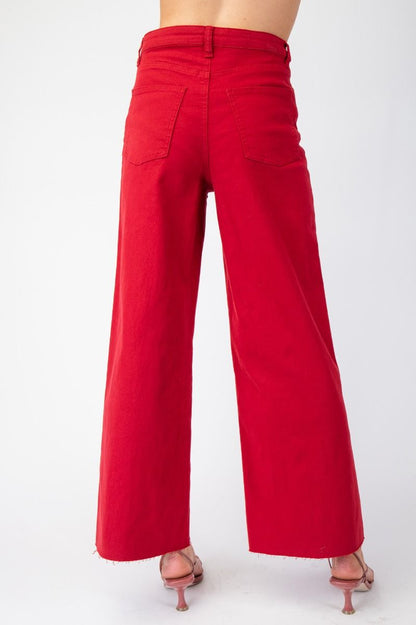Soft Stretch High Waisted Twill Pants