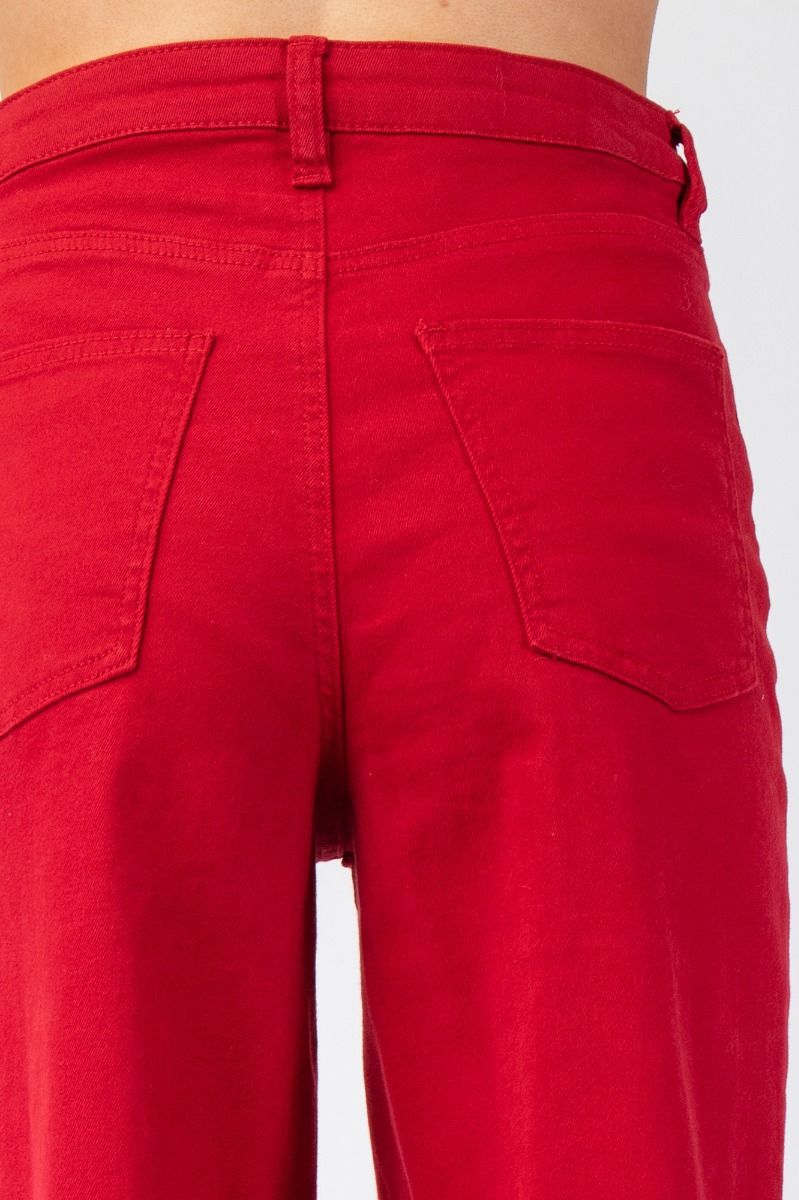 Soft Stretch High Waisted Twill Pants
